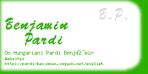 benjamin pardi business card